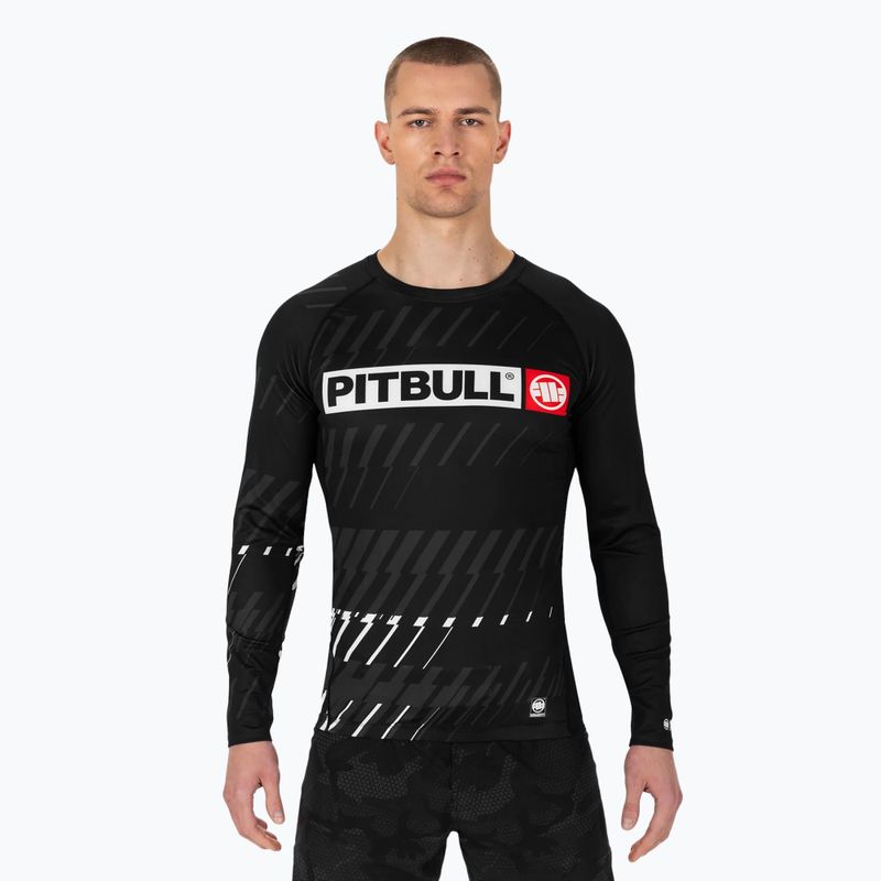 Pánsky Rashguard longsleeve Pitbull Rashguard Street Dog black