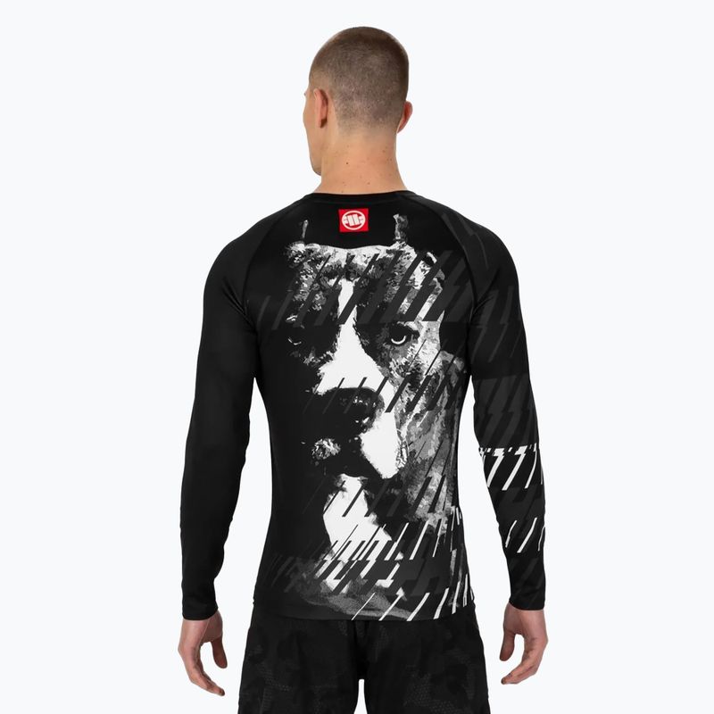 Pánsky Rashguard longsleeve Pitbull Rashguard Street Dog black 3