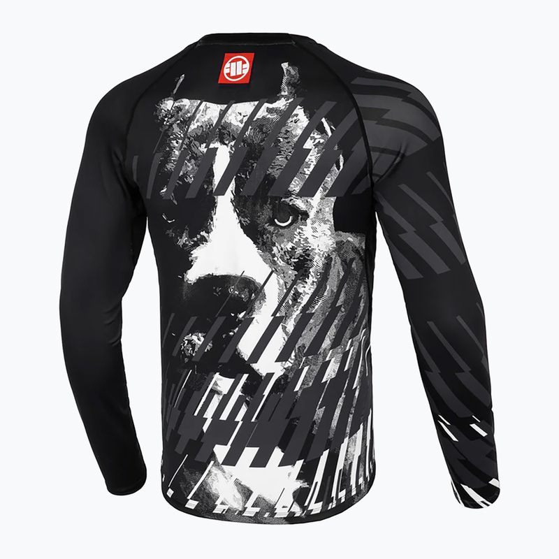 Pánsky Rashguard longsleeve Pitbull Rashguard Street Dog black 8