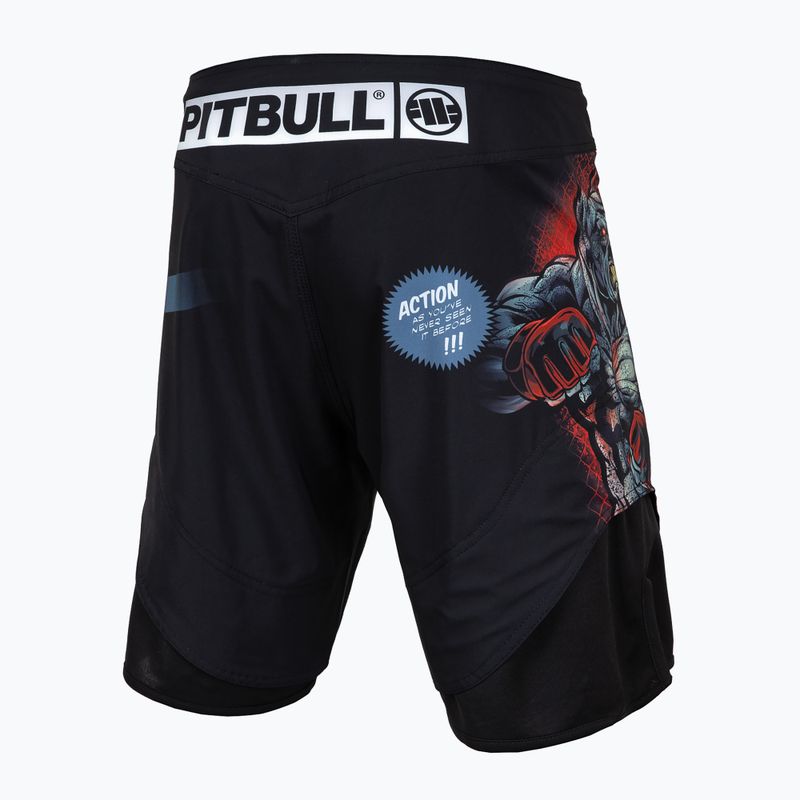 Pánske grapplingové šortky Pitbull West Coast Grappling 1 Masters of MMA Hilltop black 2