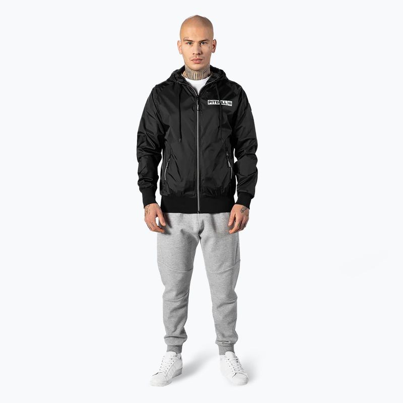 Pánska bunda Pitbull West Coast Athletic Logo Hooded Nylon black 2