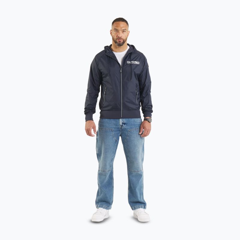 Pánska bunda Pitbull Athletic Logo Hooded Nylon dark navy 2