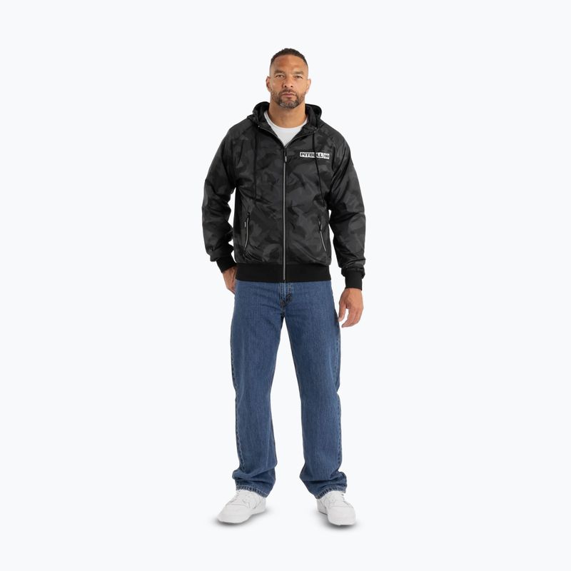 Pánska bunda Pitbull Athletic Hilltop Hooded Nylon čierna 2