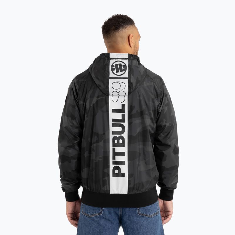 Pánska bunda Pitbull Athletic Hilltop Hooded Nylon čierna 3