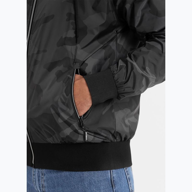 Pánska bunda Pitbull Athletic Hilltop Hooded Nylon čierna 5