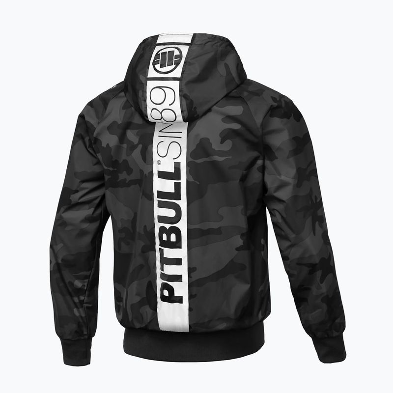 Pánska bunda Pitbull Athletic Hilltop Hooded Nylon čierna 7