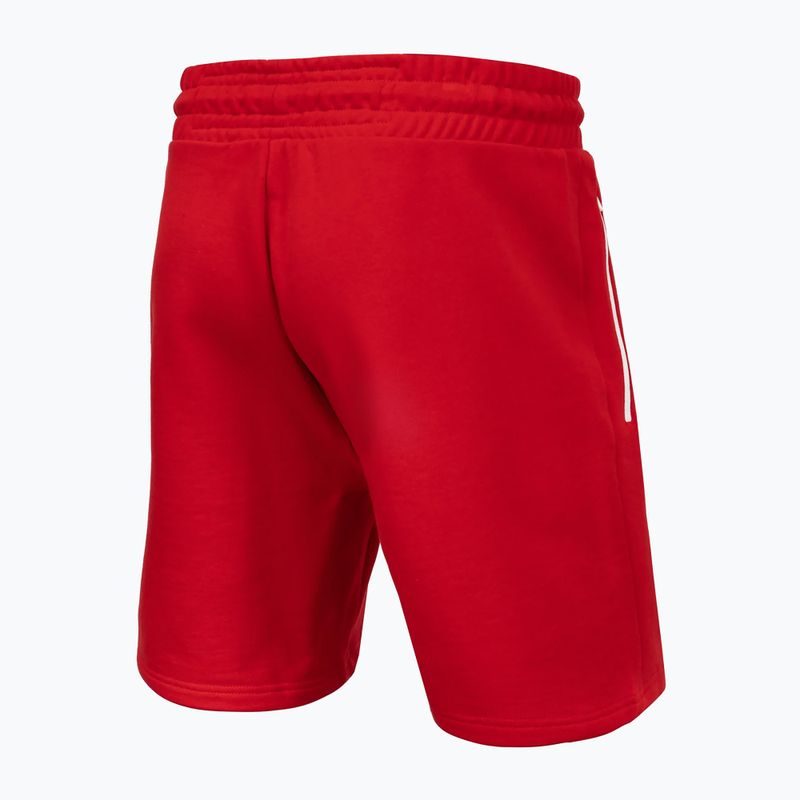 Pánske nohavice Pitbull West Coast Terry Group Trackshorts red 2