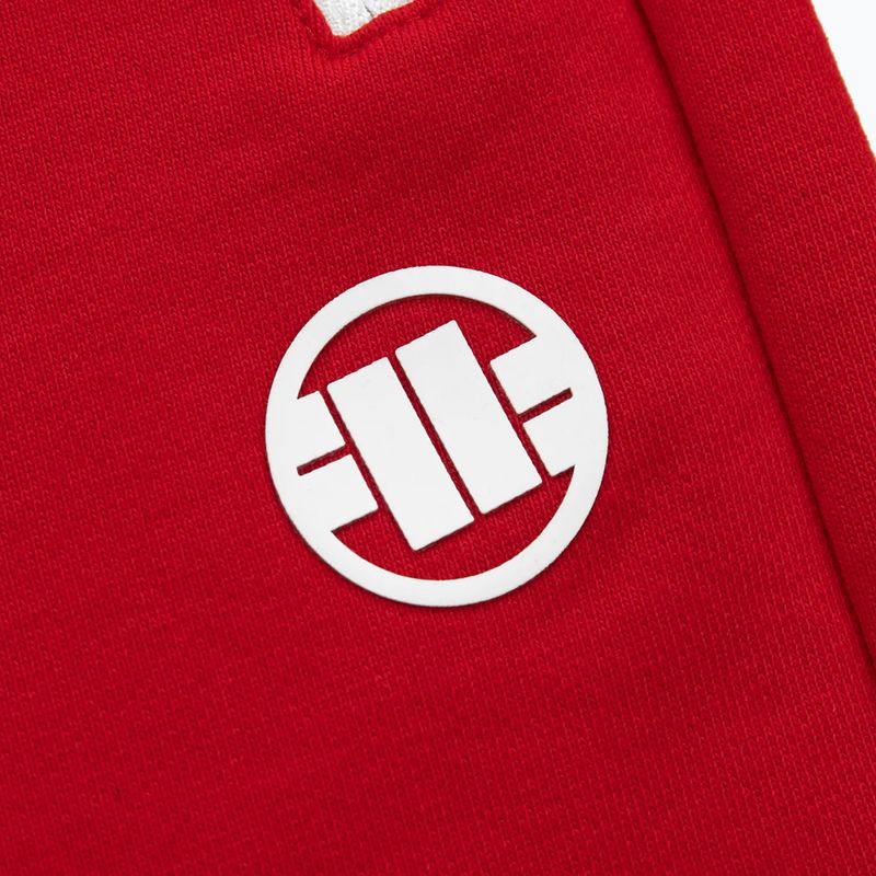 Pánske nohavice Pitbull West Coast Terry Group Trackshorts red 4