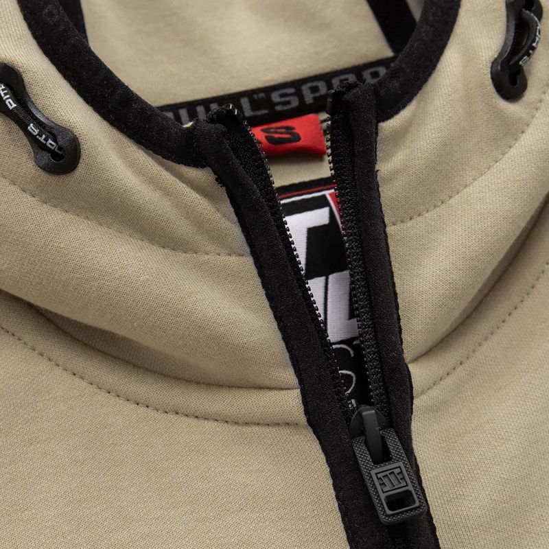 Pánska mikina Pitbull West Coast Fuchsia Hooded Zip sand 3
