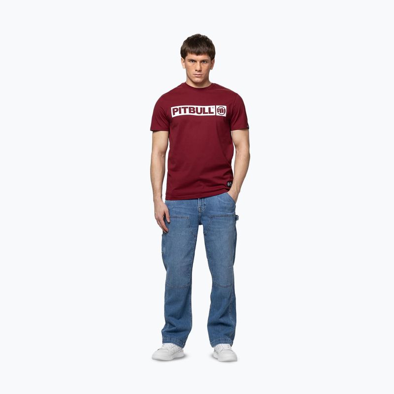 Pánske tričko Pitbull West Coast Hilltop burgundy 2