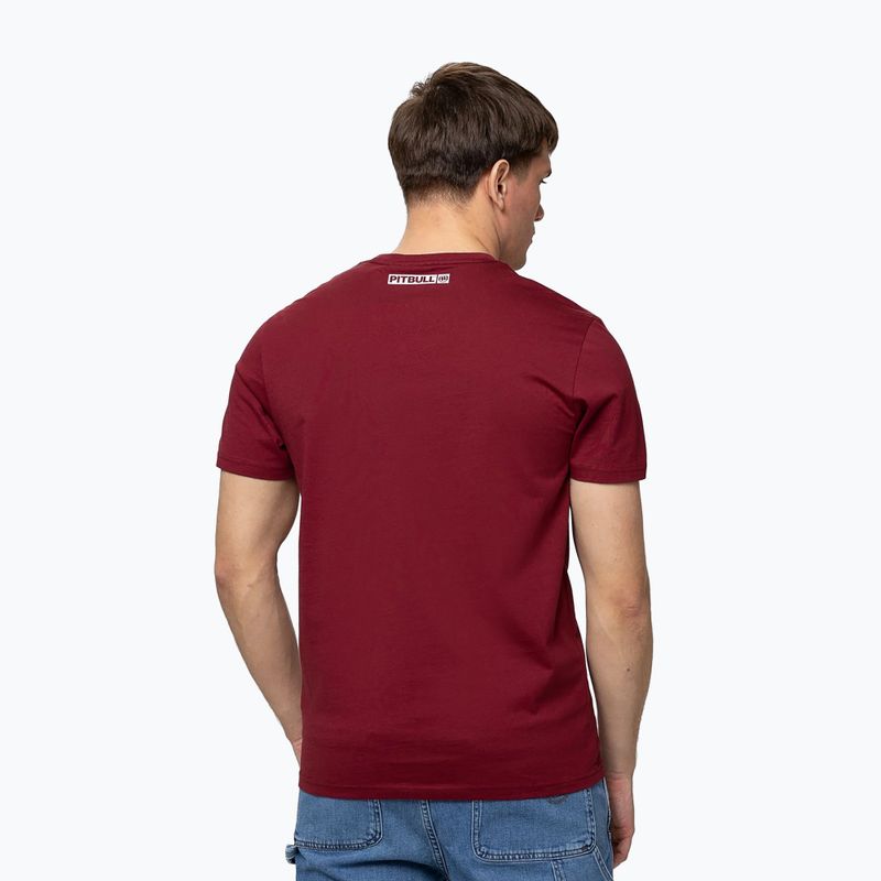 Pánske tričko Pitbull West Coast Hilltop burgundy 3