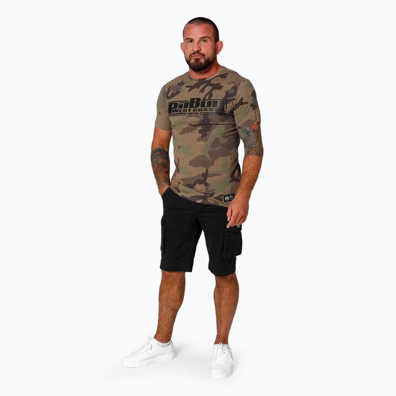 Pánske tričko Pitbull West Coast Classic Boxing woodland camo 2
