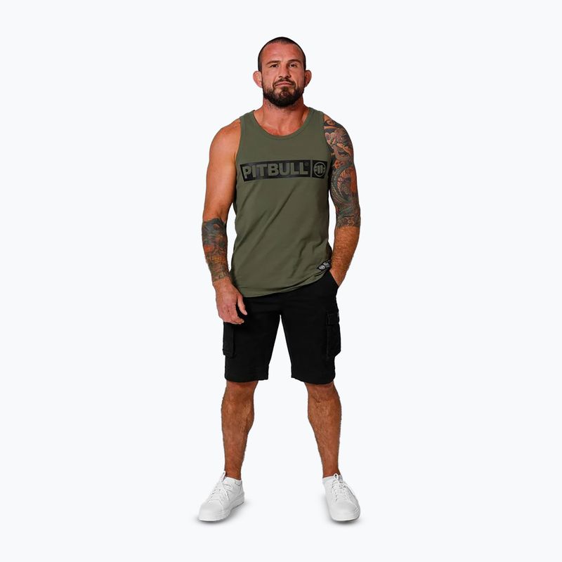 Pánske tričko Pitbull Hilltop Tank Top olive 2