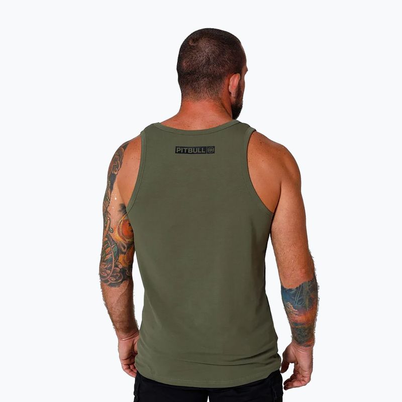 Pánske tričko Pitbull Hilltop Tank Top olive 3