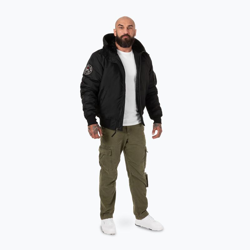 Pánska zimná bunda Pitbull Beejay 2 Hooded Bomber black 2