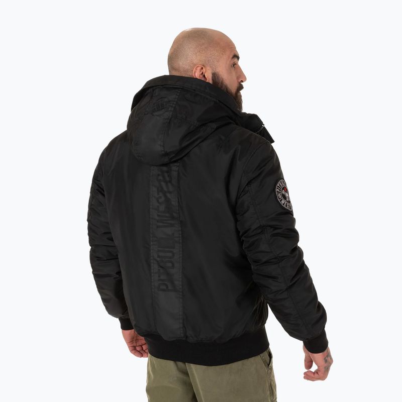 Pánska zimná bunda Pitbull Beejay 2 Hooded Bomber black 3