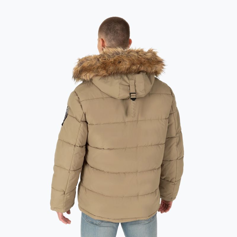 Pitbull West Coast pánska zimná bunda Taurus Hooded dark sand 2