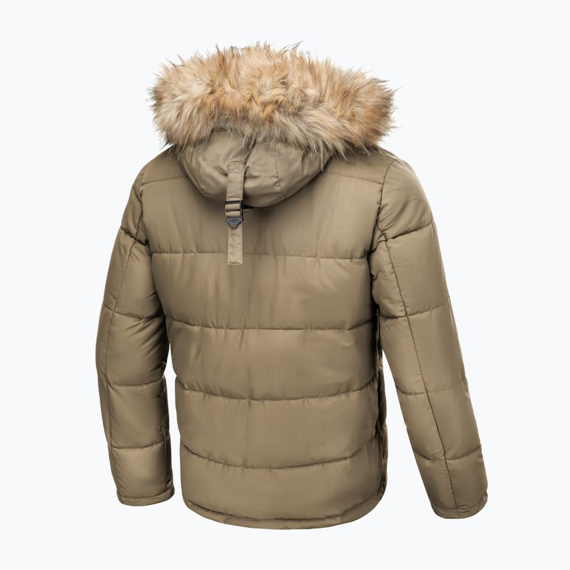 Pitbull West Coast pánska zimná bunda Taurus Hooded dark sand 4