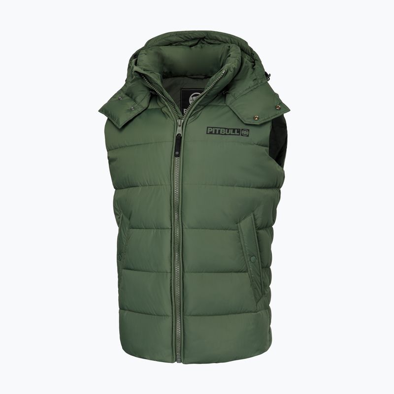 Pitbull West Coast pánska zimná bunda Perseus Hooded Vest olive 4