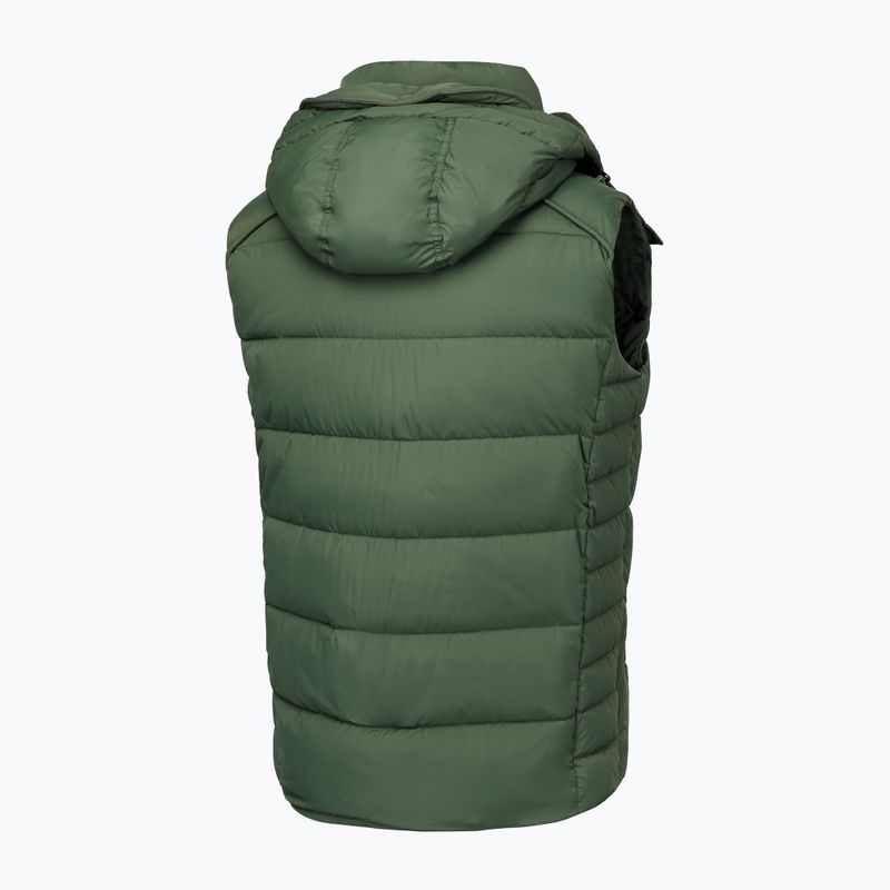 Pitbull West Coast pánska zimná bunda Perseus Hooded Vest olive 5