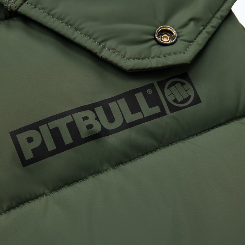 Pitbull West Coast pánska zimná bunda Perseus Hooded Vest olive 7