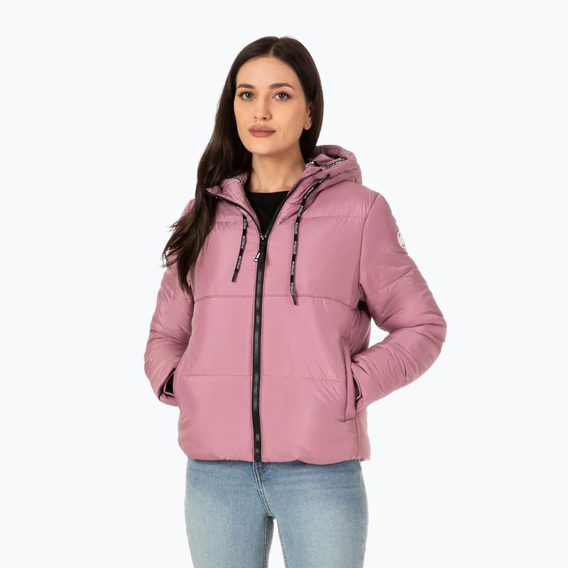 Pitbull West Coast dámska zimná bunda Jenell Quilted Hooded pink