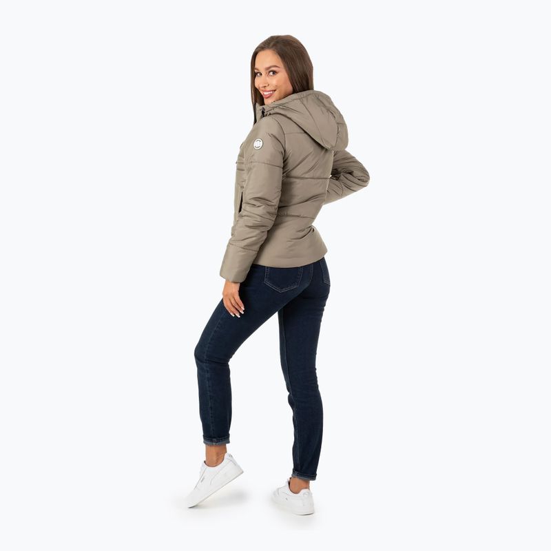 Pitbull West Coast dámska zimná bunda Jenell Quilted Hooded dark sand 2