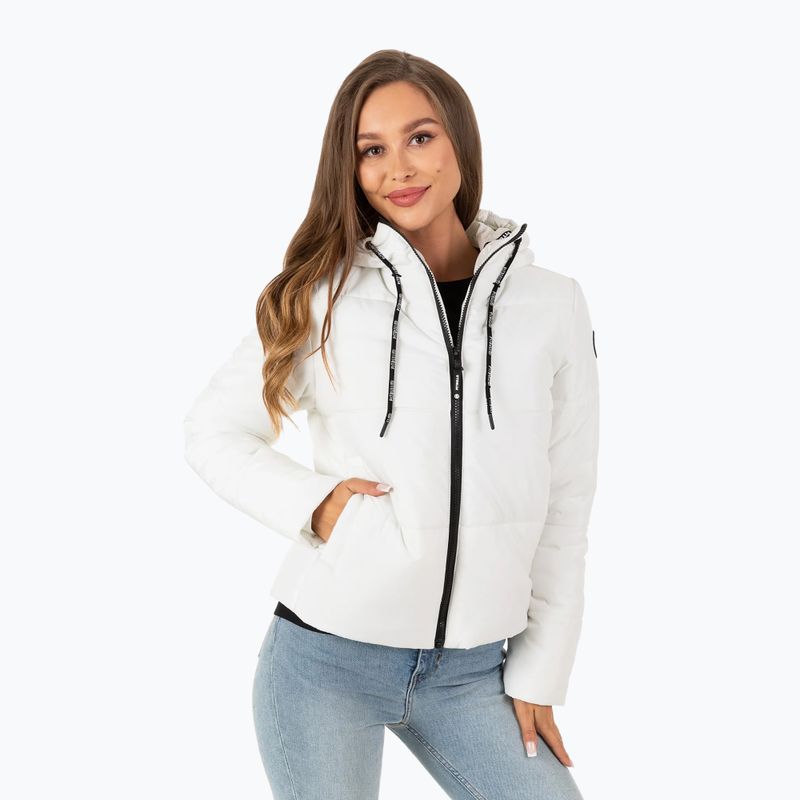 Pitbull West Coast dámska zimná bunda Jenell Quilted Hooded white