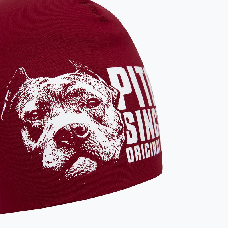 Pánska zimná čiapka Pitbull Beanie Blood Dog burgundy 3