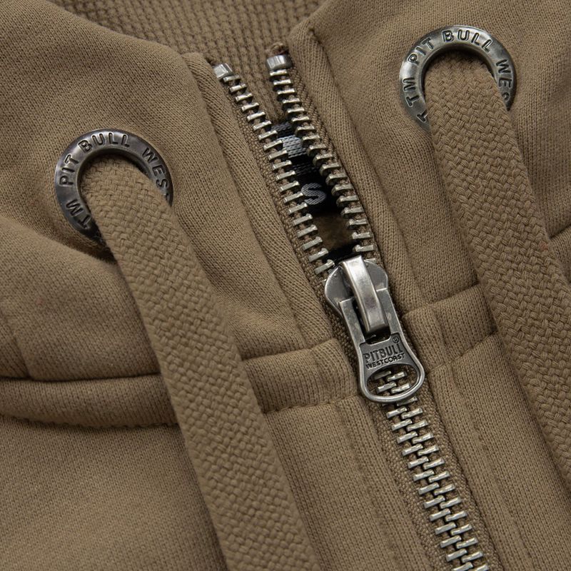 Dámska mikina Pitbull West Coast Zip Hilltop s kapucňou coyote brown 4