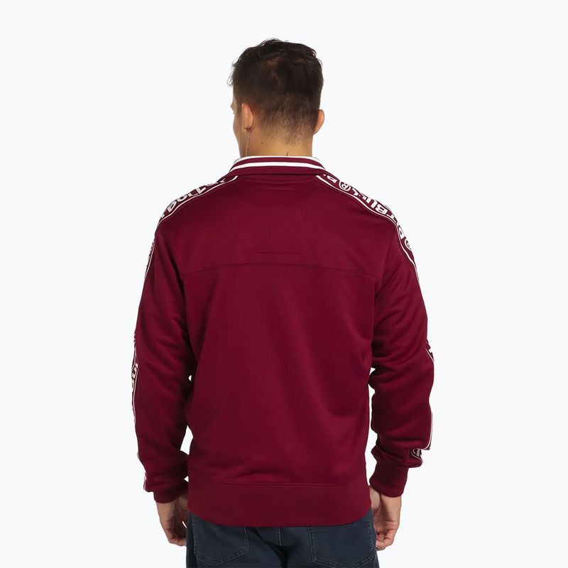 Pánska bunda Pitbull West Coast Trackjacket Tape Logo Terry Group burgundy 3