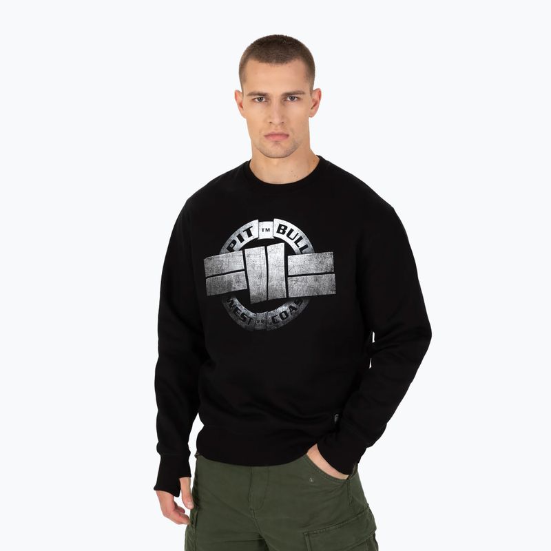 Pánska mikina Pitbull West Coast Steel Logo Crewneck black