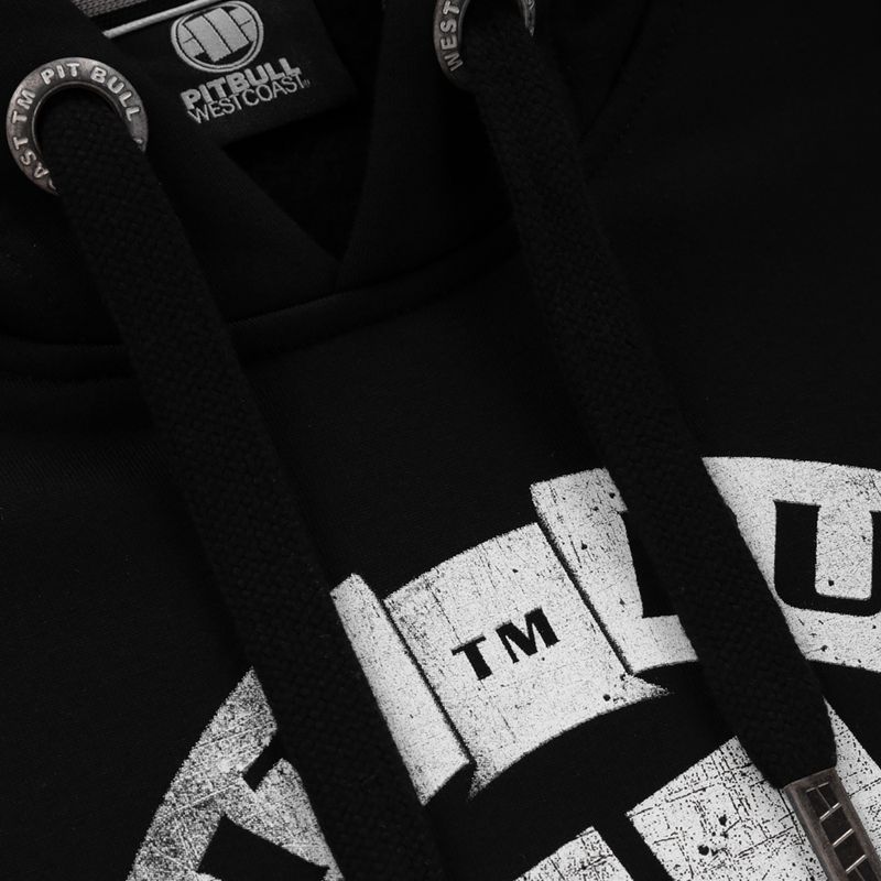 Pánska mikina s kapucňou Pitbull West Coast Steel Logo black 3