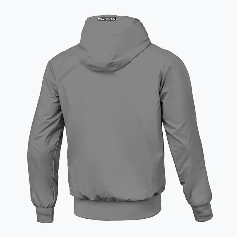 Pánska bunda Pitbull West Coast Athletic Logo Hooded Nylon light grey 2