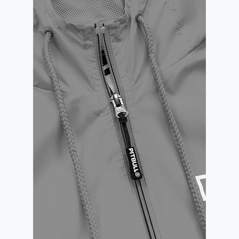 Pánska bunda Pitbull West Coast Athletic Logo Hooded Nylon light grey 4