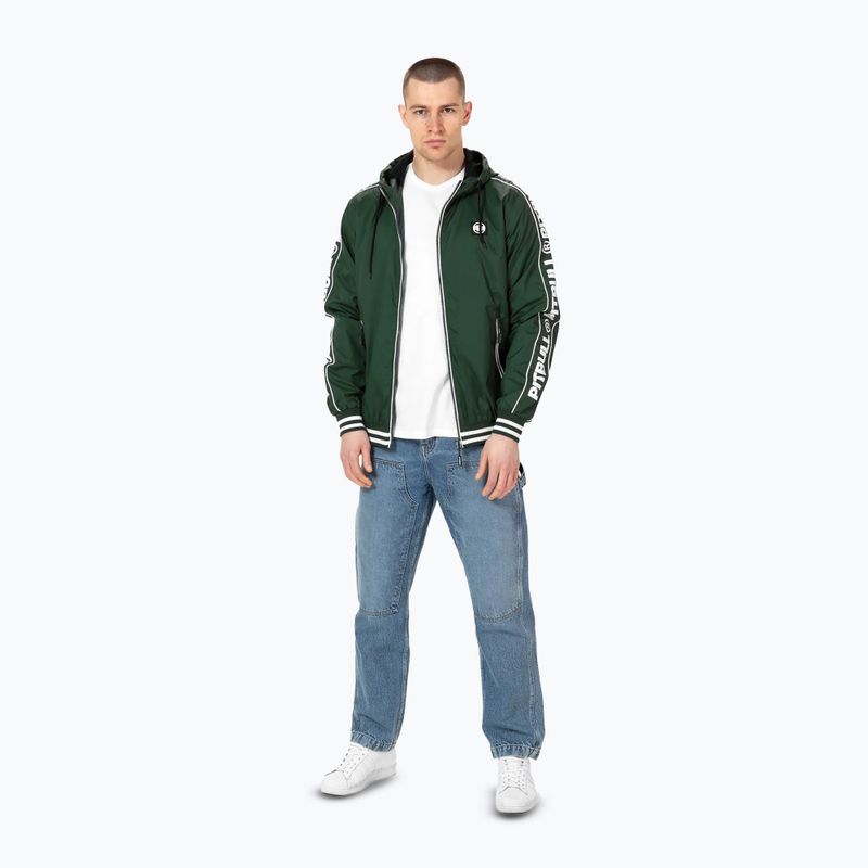 Pánska bunda Pitbull Whitewood Hooded Nylon green 2