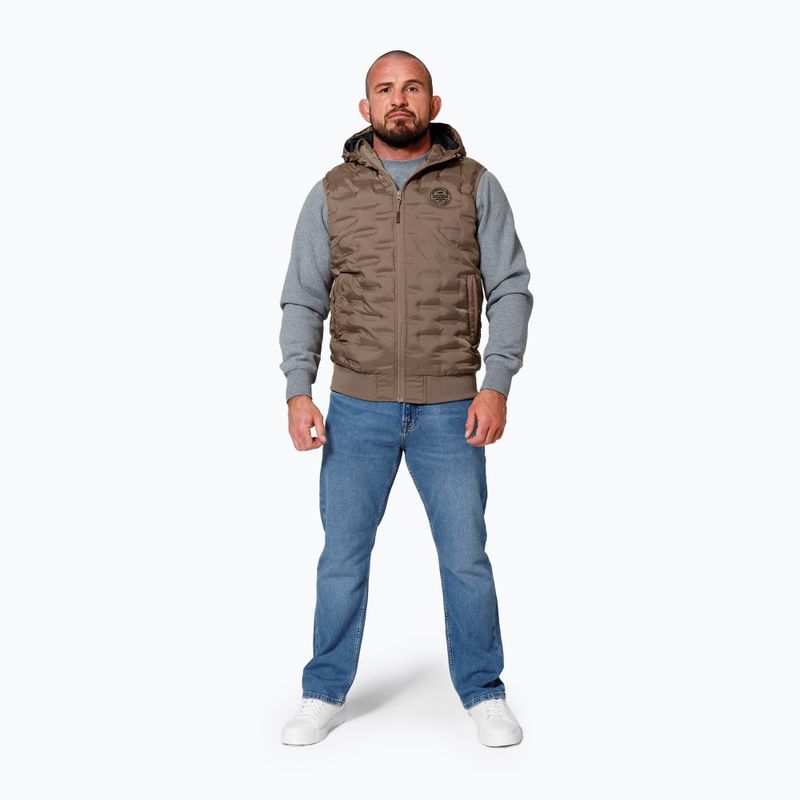 Pánska vesta Pitbull West Coast Eclipse Hooded Polstrované coyote brown 2