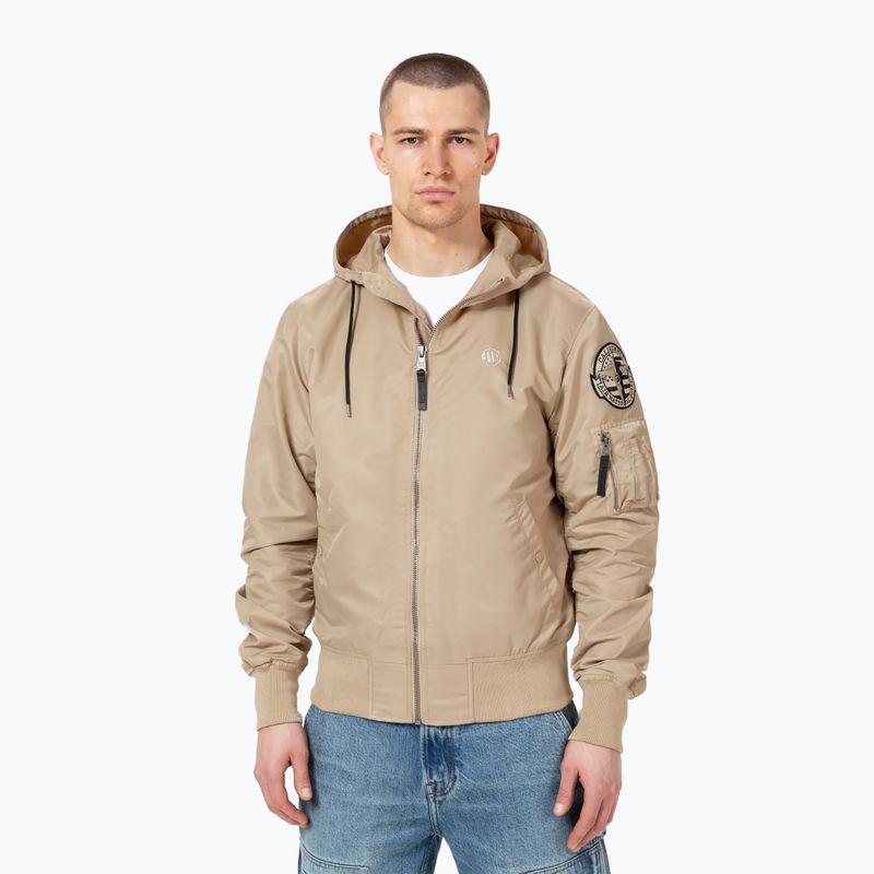 Pánska bunda Pitbull West Coast Starwood 2 Hooded Flight sand