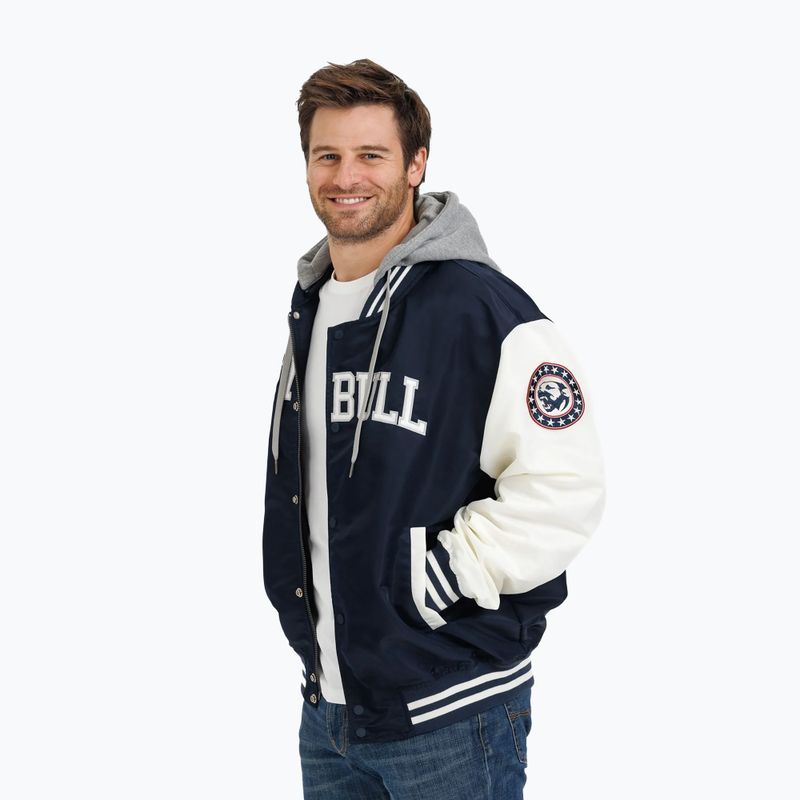 Pánska bunda Pitbull Falcon Ridge Bomber Hooded navy/ecru 3