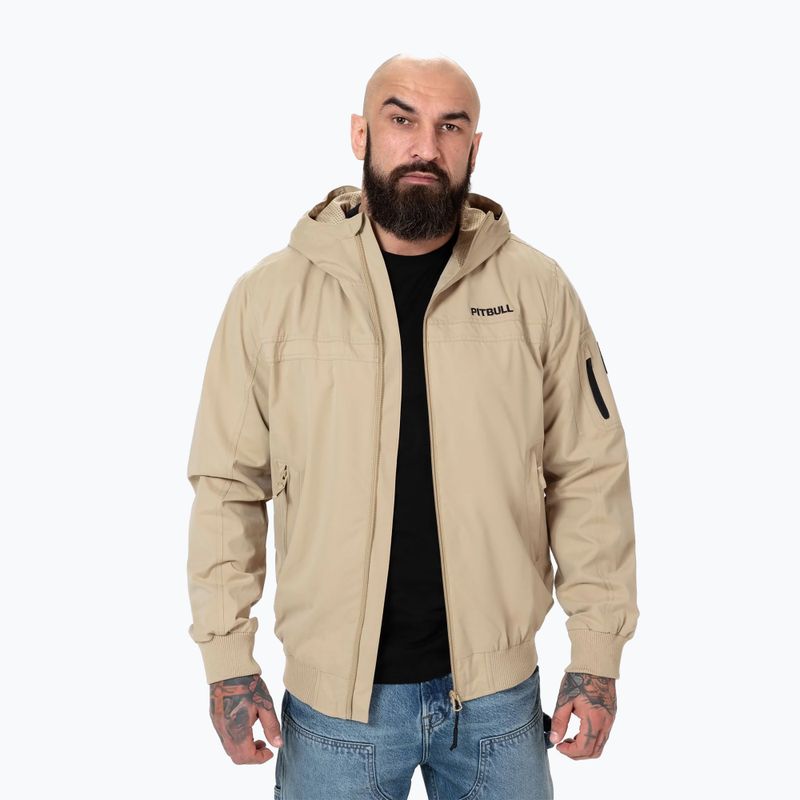 Pánska bunda Pitbull Longwood Hooded sand 4