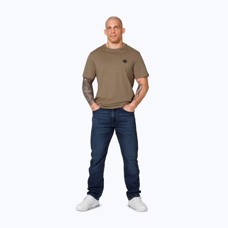 Pánske tričko Pitbull West Coast Small Logo coyote brown 2