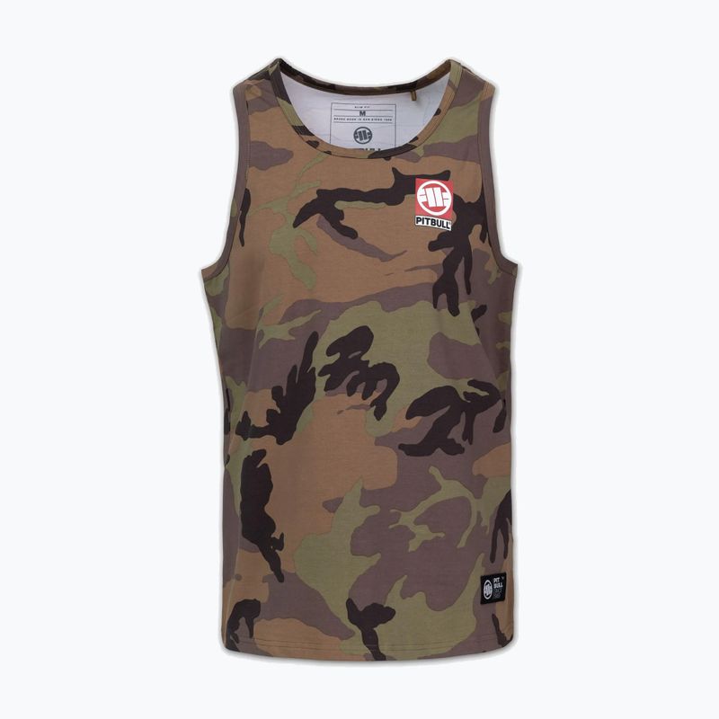 Pánske tričko Pitbull Small Hilltop Tank Top woodland camo 4