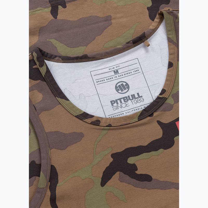 Pánske tričko Pitbull Small Hilltop Tank Top woodland camo 6