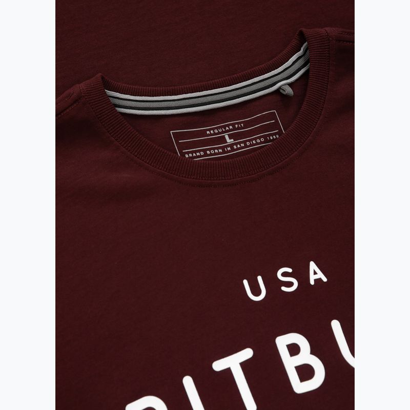 Pánske tričko  Pitbull West Coast Usa Cal burgundy 5