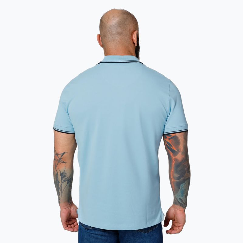 Pánska polokošeľa Pitbull West Coast Pique Stripes Regular light blue 3