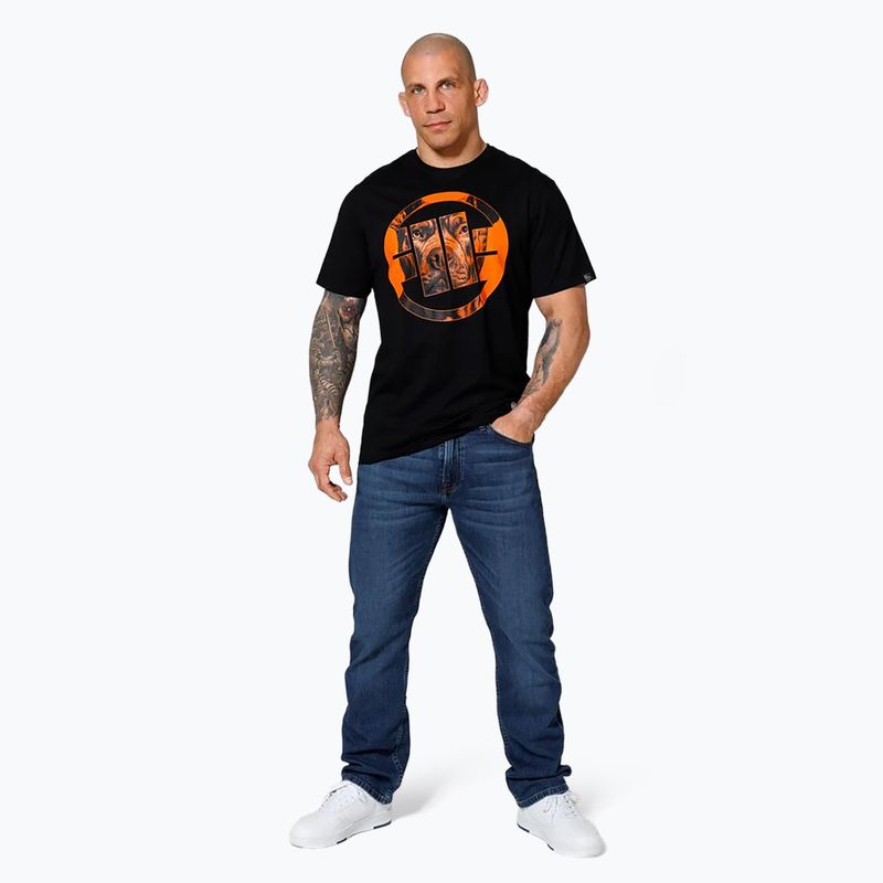 Pitbull West Coast Orange Dog 24 čierne pánske tričko 2