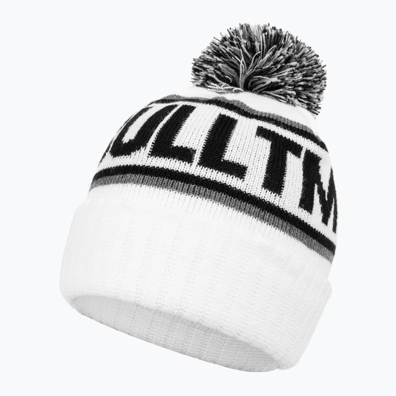 Pánska zimná čiapka Pitbull Beanie Fleming II white/black