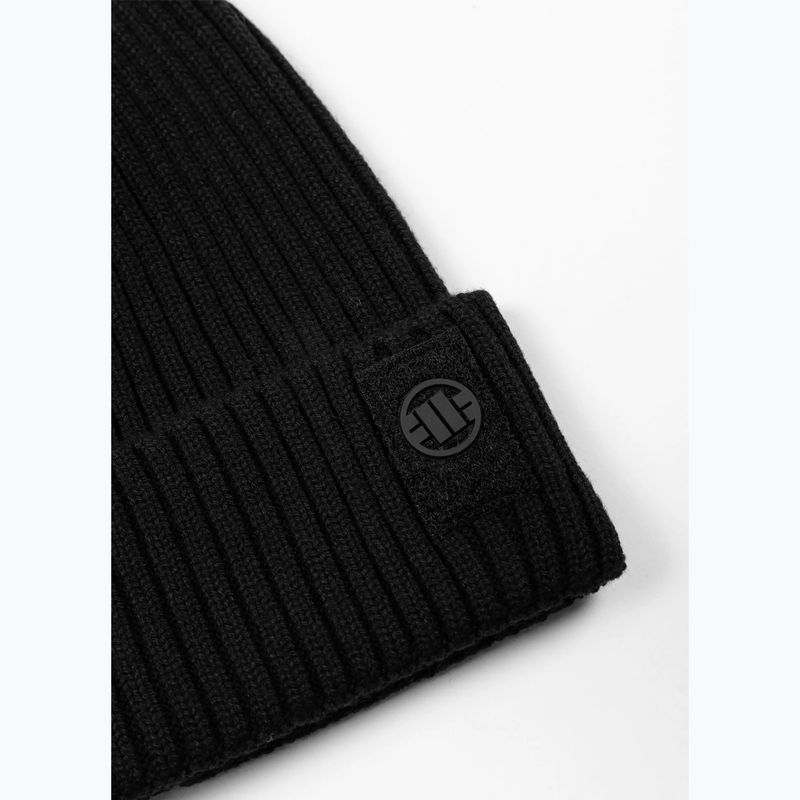 Zimná čiapka Pitbull Beanie Velcro Logo black 2