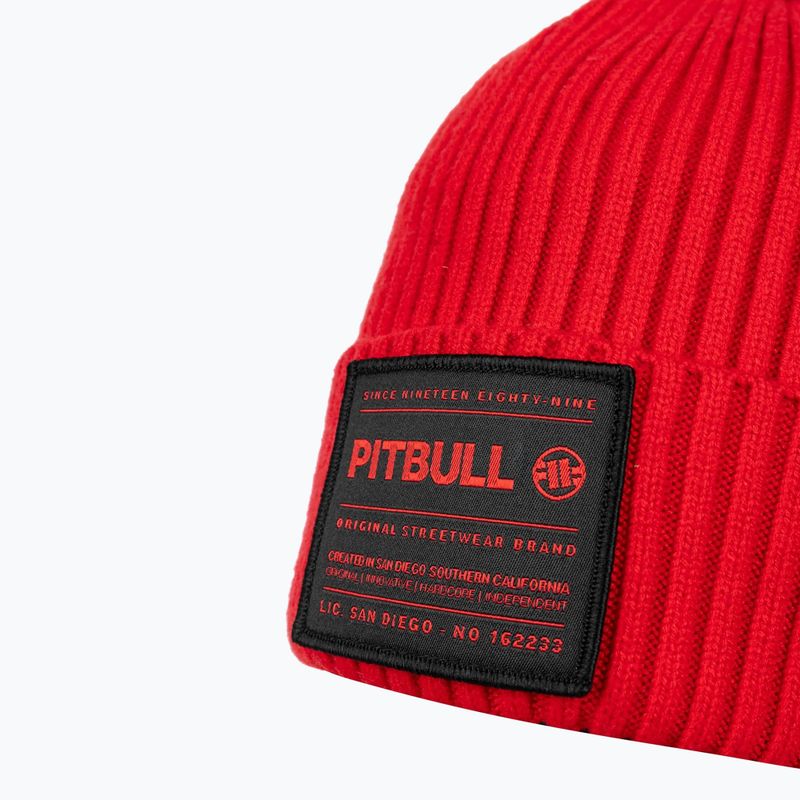 Pánska zimná čiapka Pitbull Beanie Dock red 3