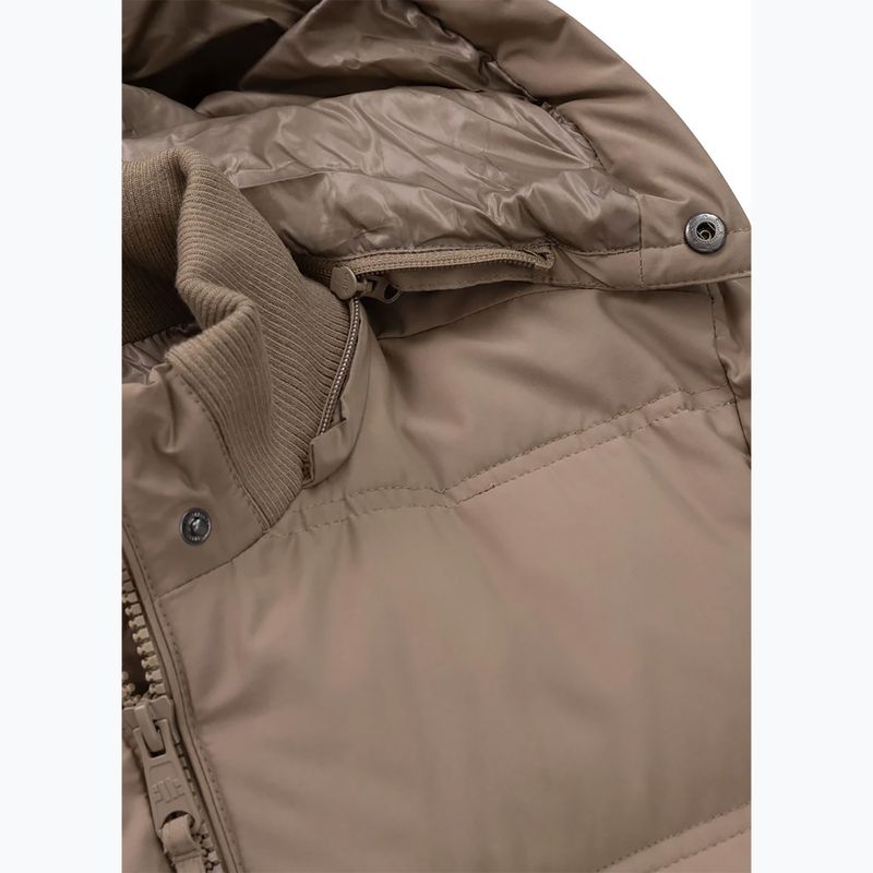 Pánska zimná bunda Pitbull Duncan Quilted Hooded dark sand 6